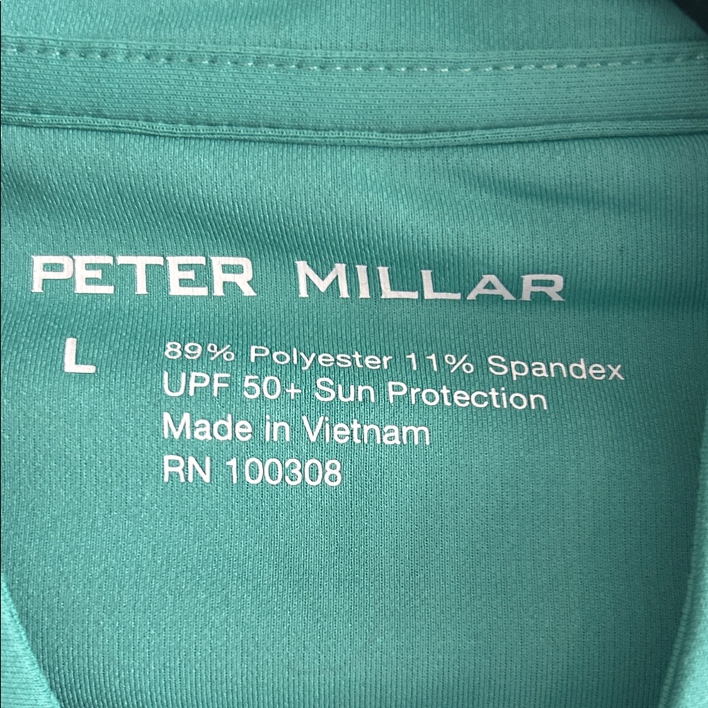 Peter Millar Teal Katy Jacket Large Pinehurst Logo - image 2